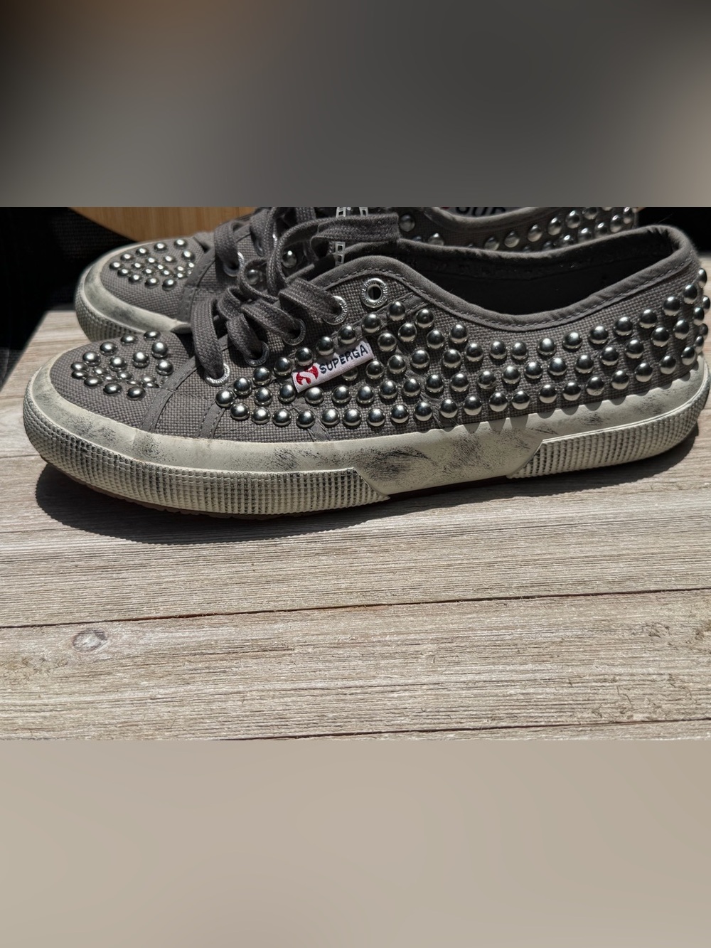Vintage Superga Studded Sneakers EU 38 Women’s 7.5 Indie Sleaze Punk Grunge